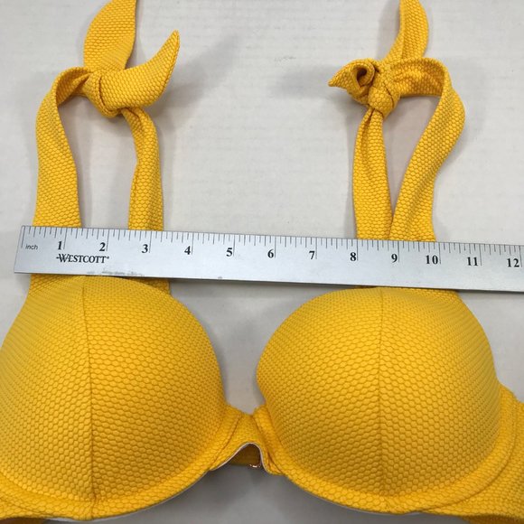 Shade And Shore Women's Size 34C Light Lift Textured Underwire Bikini Swim Top - Picture 8 of 12